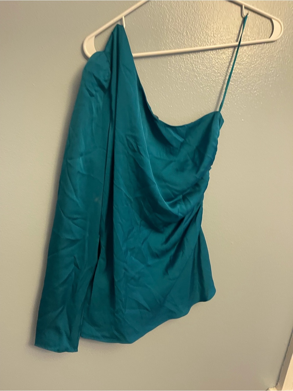 INTERMIX Teal Satin Evening Dress